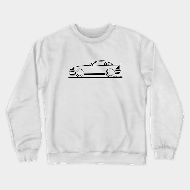 Mercedes Benz SLK R170 Hard Top Blk Crewneck Sweatshirt by PauHanaDesign